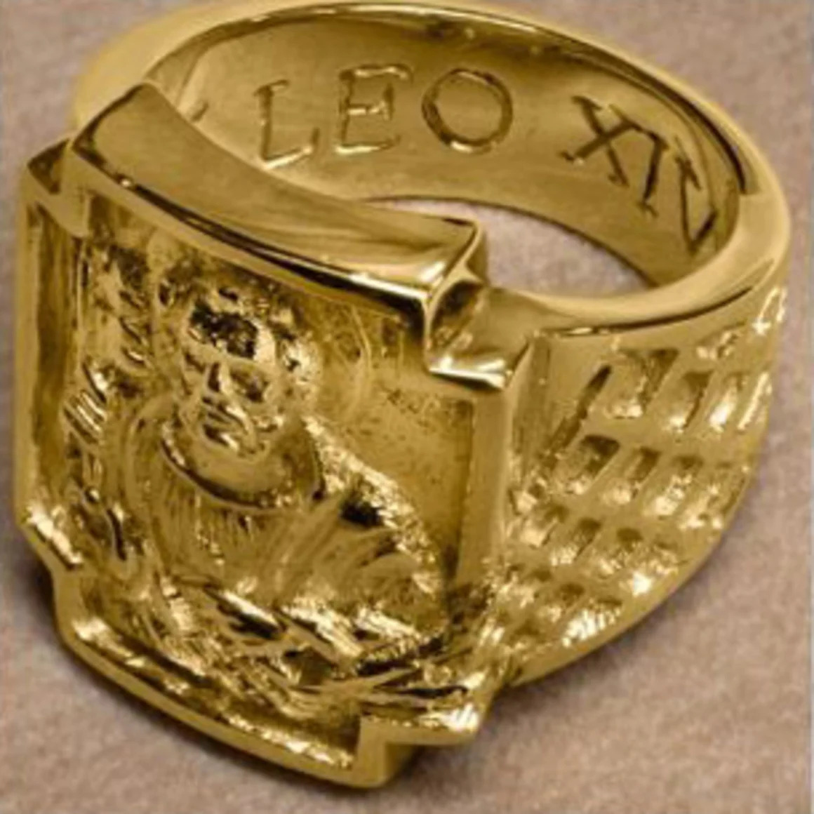 The “Ring of the Fisherman,” engraved with the image of St. Peter and the pope’s name and seal, marks the official start of his papacy.