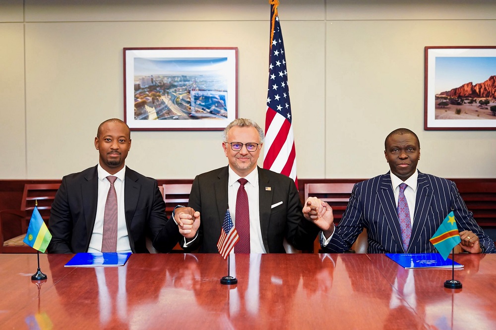 Rwanda was represented by Antoine Marie Kajangwe, Permanent Secretary in the Ministry of Trade and Industry, while the DRC delegation included an expert in economic affairs. The U.S. was represented by Massad Boulos, Advisor for African Affairs.