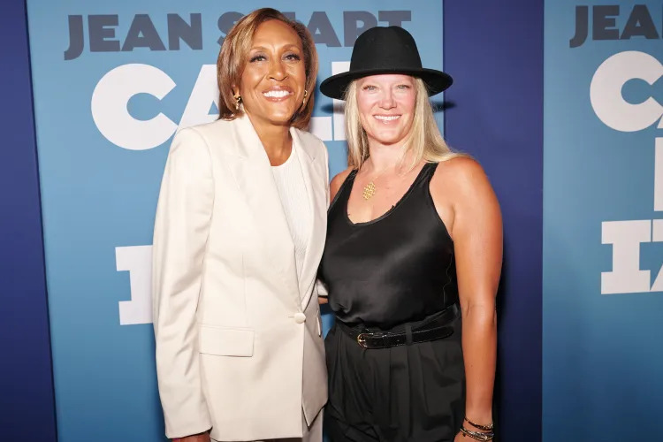 Robin Roberts and Amber Laign attend the opening night of 'Call Me Izzy' in N.Y.C. on June 12, 2025.