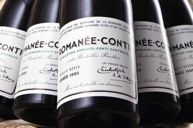 Real DRC Romanée-Conti wines from the 1990 vintage.