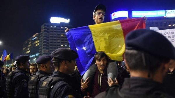 Protesters took to the streets of Bucharest and other cities demanding government resignations