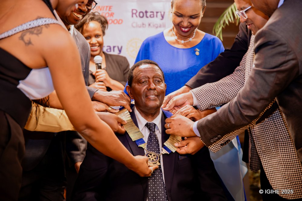 Dr. Alexis Muderevu was installed as the president of Rotary Club Kigali-Doyen on Thursday, July 10.