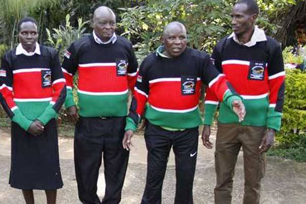 The manager of the Kenyan Olympic athletics team Michael Rotich (2nd left) during a visit at Naiberi Campsite and Resort in Uasin Gishu County on July 27, 2016, where the Olympics marathon team was camping for their training. Rotich has been recalled from the Rio Games after an investigation alleged he demanded money to give warnings about doping tests, a media report said.