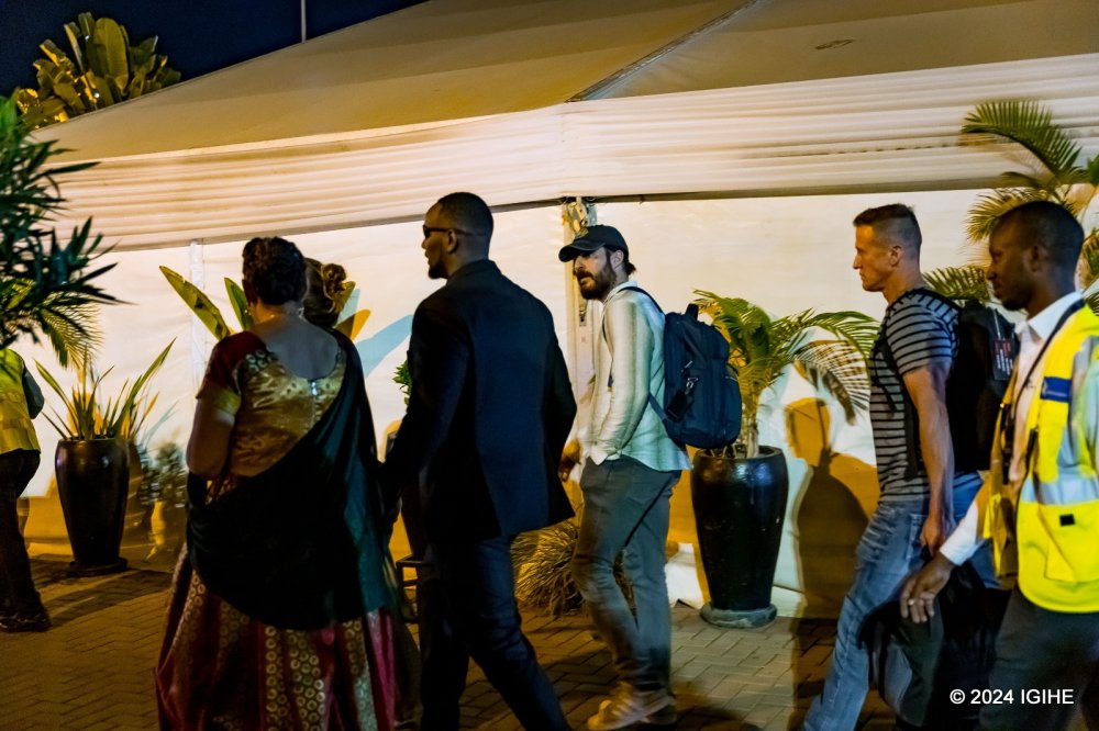 Jonathan Roumie was not pleased when he encountered journalists at Kigali International Airport in Kanombe.