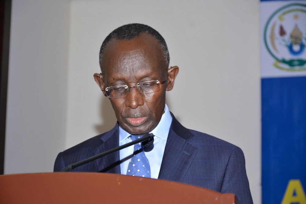 Rugege speaks in the conference