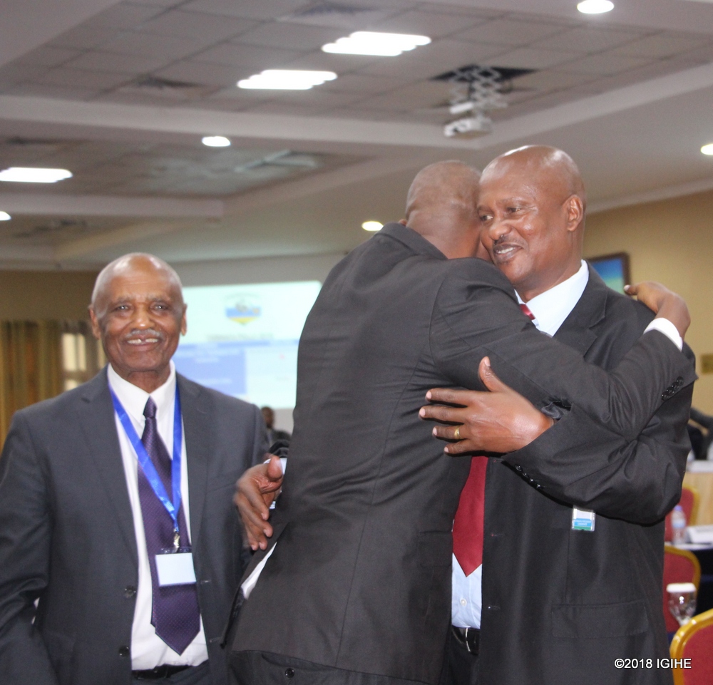 Sekamana and Rurangirwa hug after the elections