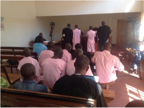 Uwayezu Jean d’Ascension and Ngabonziza Jean Damascene during the trial