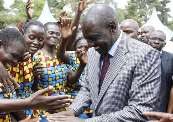 Deputy President William Ruto is warmly received at Bhukhalalire School in Busia County on October 22, 2016. Mr Mwangi points out that by virtue of his status, Mr Ruto should expect public scrutiny.