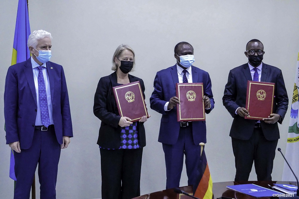 Officials in a  group photo after signing agreements.  
