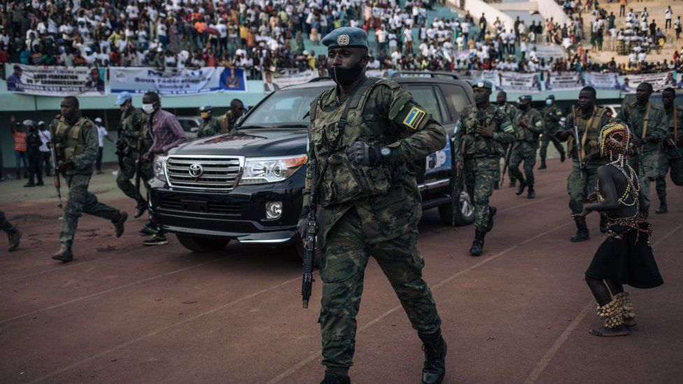 MINUSCA's Rwandan contingent is notably in charge of the security of Central African Republic President Faustin-Archange Touadera and the presidential palace. Photo: AFP