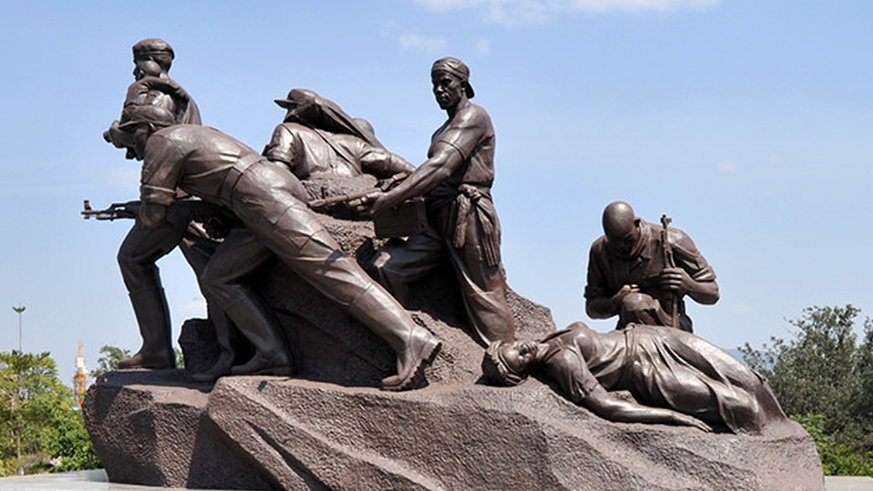 The Liberation monument at Parliament gardens in Kigali.  Liberation Day, observed on July 4, celebrates the end of the 1994 genocide against the Tutsi and the country’s subsequent liberation by the Rwandan Patriotic Army, symbolising national unity, recovery, and hope for a peaceful future.