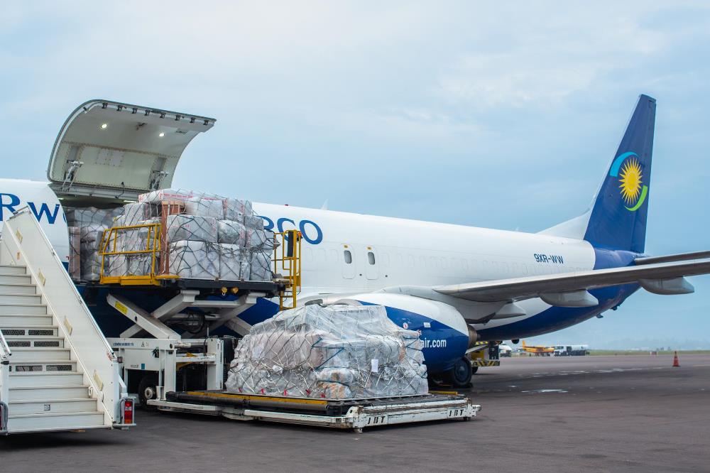 RwandAir cargo plane.