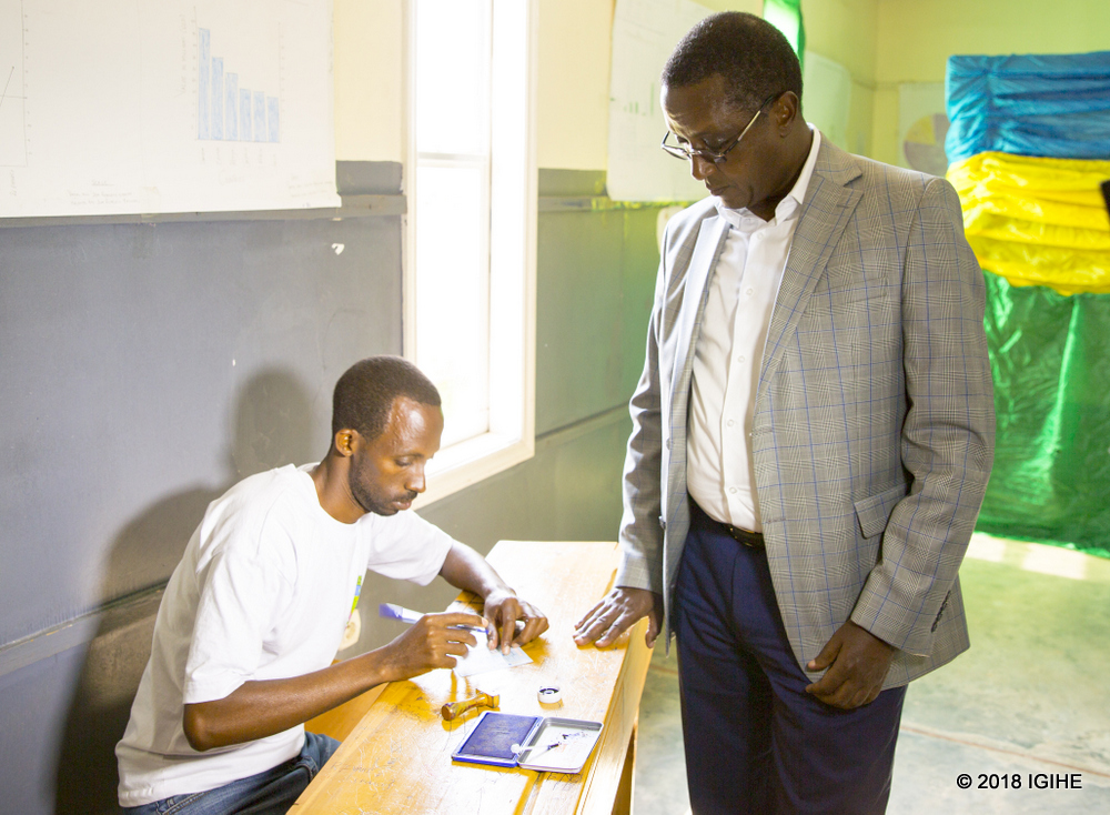 Social Democratic Party (PSD), Vincent Biruta after casting his vote