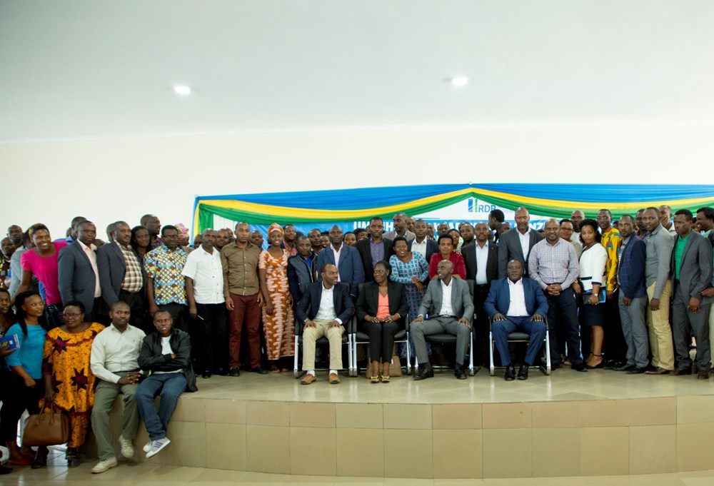 Leaders take a group photo at the closing of the retreat