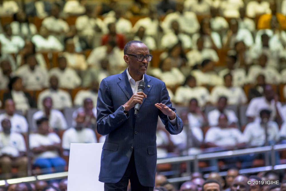 Kagame made the advice yesterday speaking to over 3000 youth at Intare Conference Arena in Rusororo