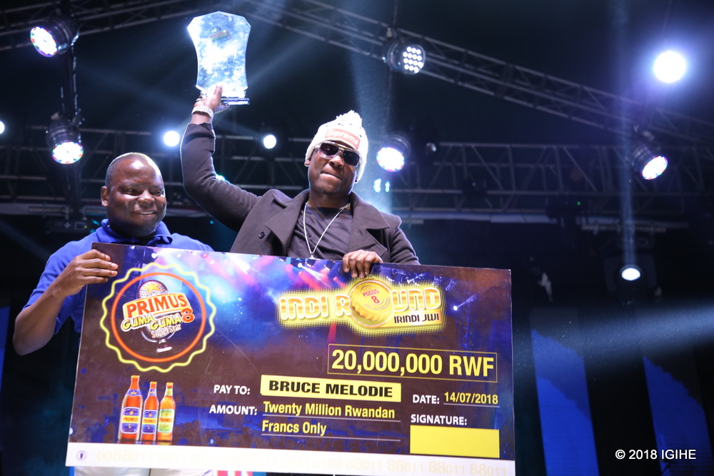 Bruce Melody won PGGSS 8 and took a cheque of Rwf20 million