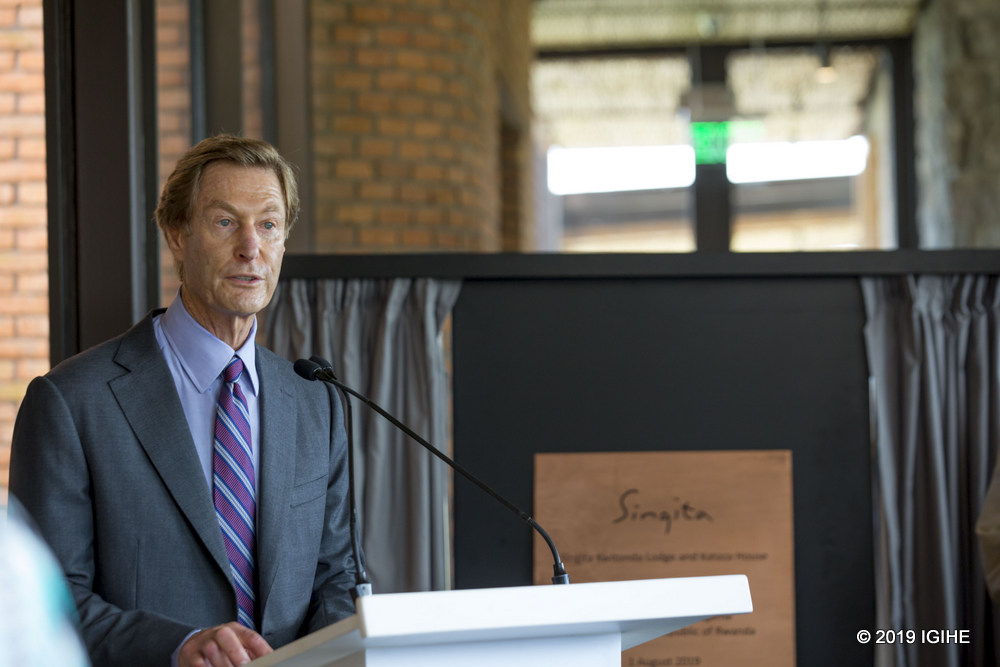 The Founder of Singita, Luke Bailes thanked President Kagame among others that made the establishment of Singita in Rwanda