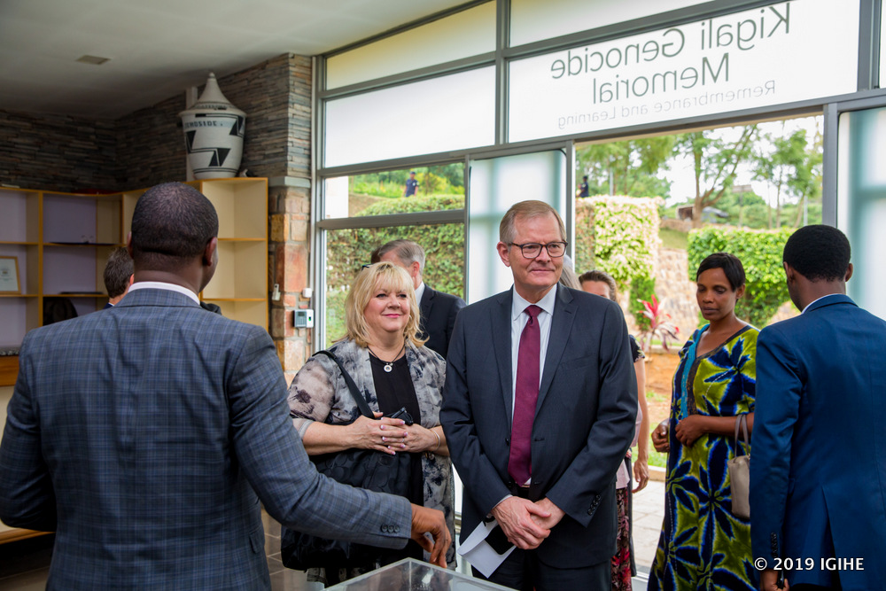 Elder Gary E. Stevenson of the Church of Jesus Christ of Latter Day Saints and hsi wife, on Monday, visited the Kigali Genocide Memorial in Gisozi