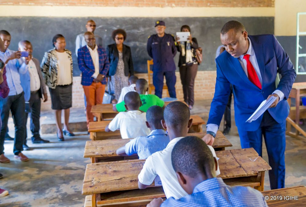 Dr. Munyakazi at Groupe Scolaire Kimisagara in Nyarugenge district