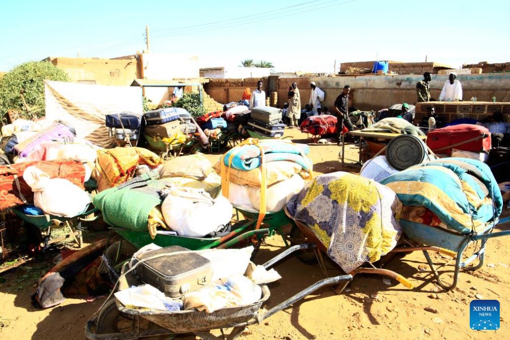 Displaced people from Al-Samrab area are pictured inside a school in Al-Ahamda neighborhood of Bahri city, north of the Sudanese capital Khartoum, Dec. 15, 2024. Fighting between the Sudanese Armed Forces and the Rapid Support Forces (RSF) which began in mid-April 2023, has killed more than 28,700 people and displaced over 14 million in the country, according to international organizations. (Xinhua/Mohamed Khidir)