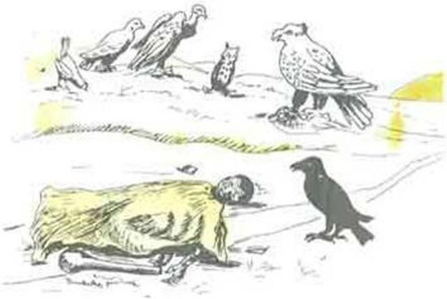 Ngarama struck Saruhara with a metal-tipped.
