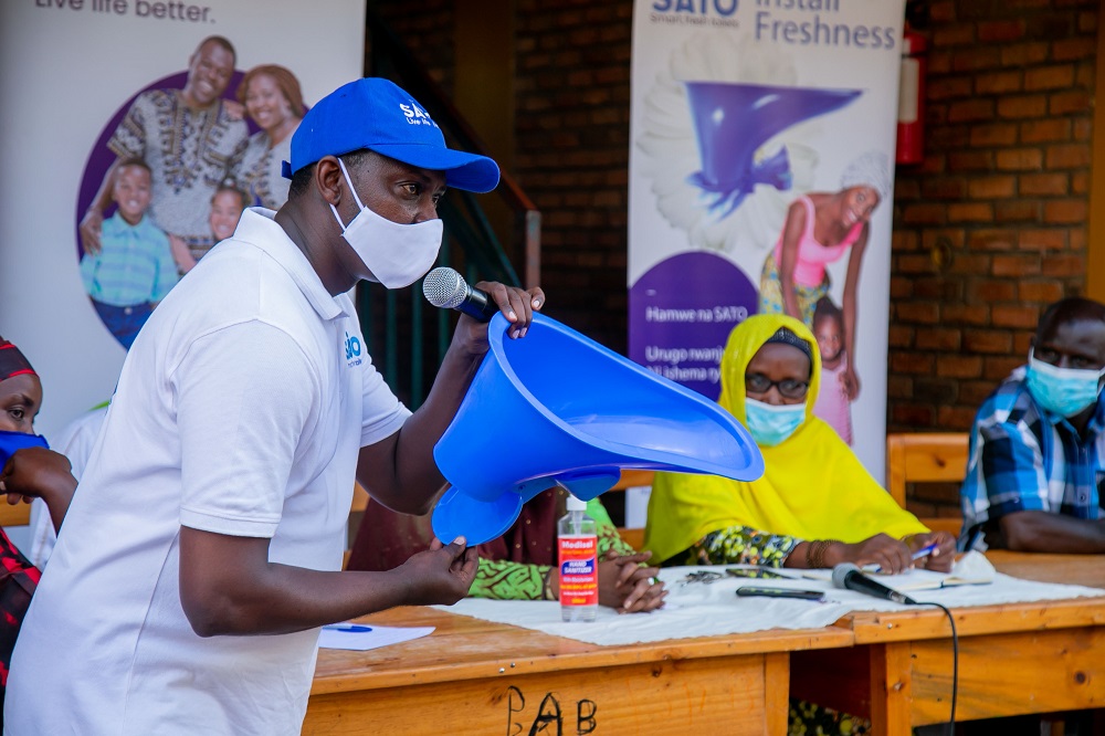 The Managing Director of SATO Rwanda, Cyrus Ntaganira has said that the unique design of the company’s toilet pans allays fears for children using them.