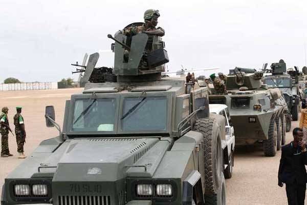 KDF personnel under AMISOM at Kismayu Airport in a picture taken on January 20, 2014. A report by Journalists for Justice (JFJ) has implicated KDF in sugar smuggling in Somalia
