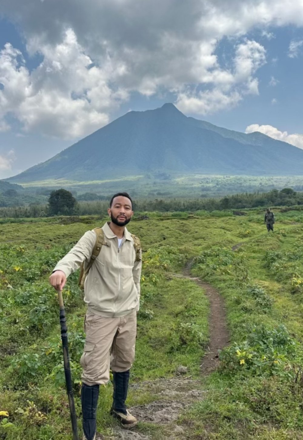 A photo John Legend took before climbing the Virunga Mountains.