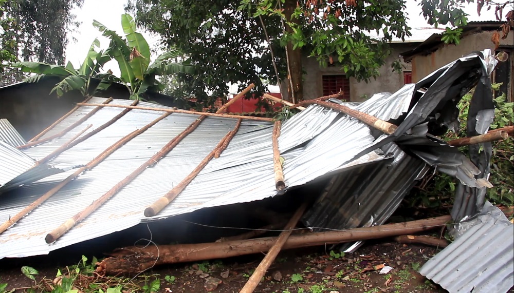One of blown away roofs. 