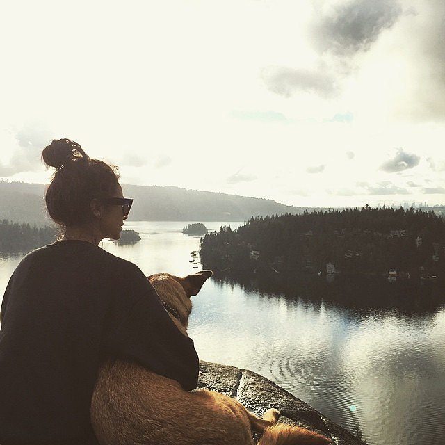 Shay Mitchell clearly had a Christmas with a view