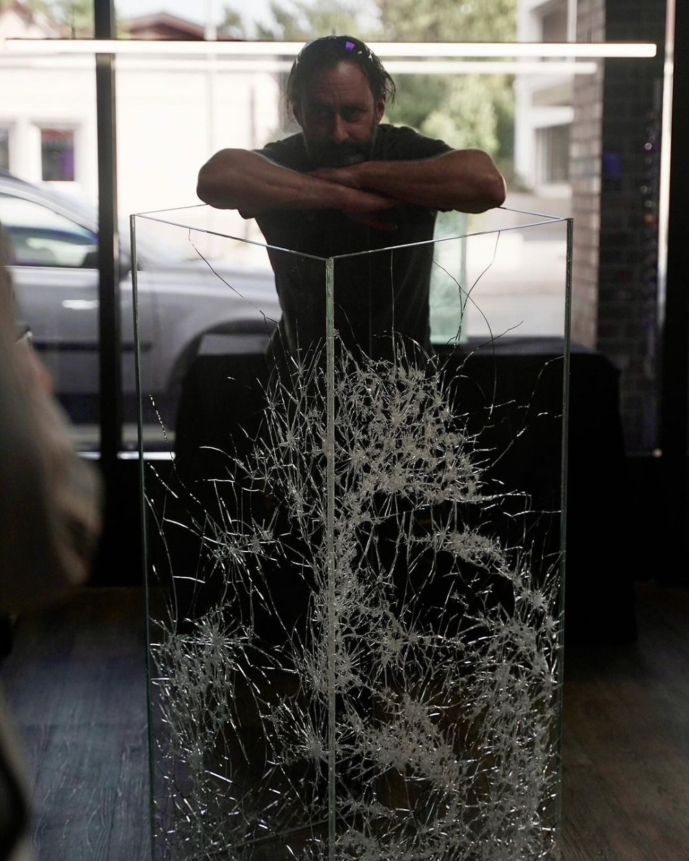 Berger is known for his expertise in creating 'Fine art', a category of visual art in shattered Glass