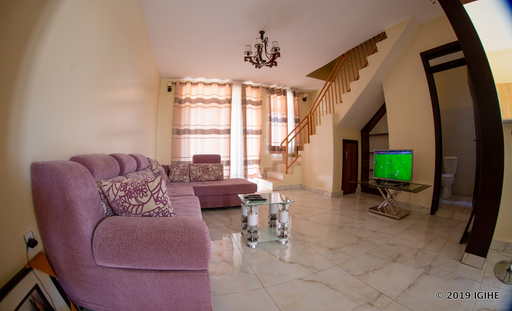 The sitting room is eye catching