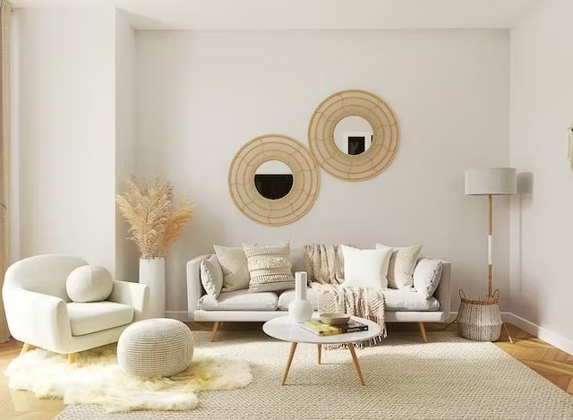 Designers at HGTV emphasise that light shades such as whites, soft greys, and pastels reflect more natural light, making a room appear larger and brighter.