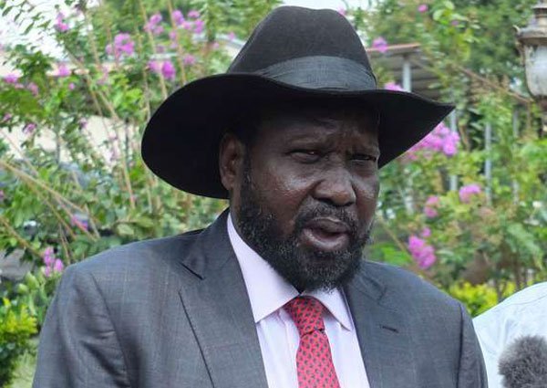 South Sudanese President Salva Kiir talks to the media on July 14, 2016 at the presidential palace in Juba. A report has indicated that Mr Kiir and Riek Machar have enriched themselves at the expense of their countrymen.