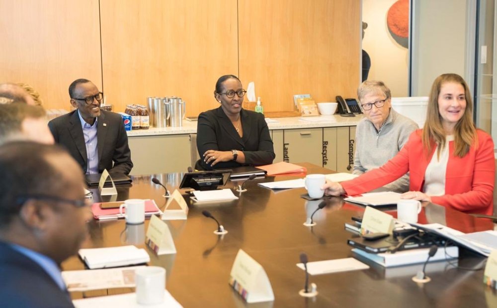 Kagame was with First Lady Jeannette Kagame for the discussions on Achieving Impact at Scale in Africa. 