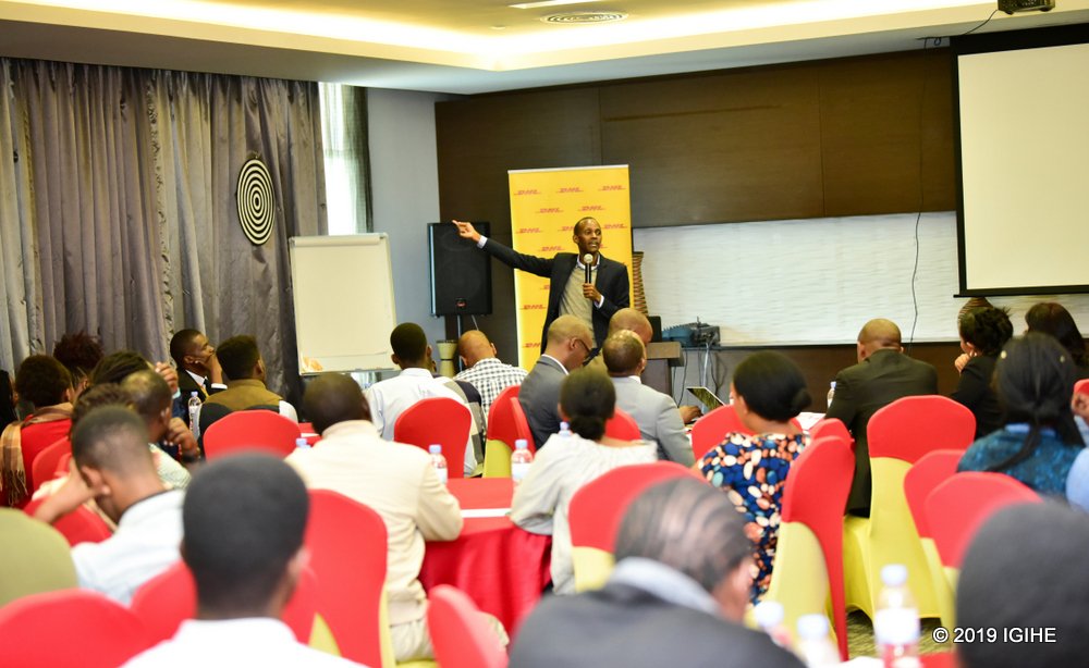 Startups attending an e-commerce workshop  organized by DHL Express Rwanda in 2019.