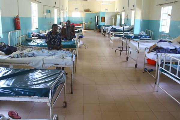 Patients at Kisii Teaching and Referral Hospital on June 8, 2017 wait to be attended to as nurses continue with their strike.