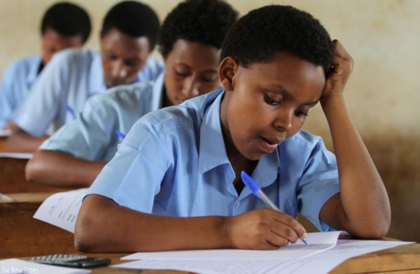 Students sit for national examinations in Rwamagana last year.