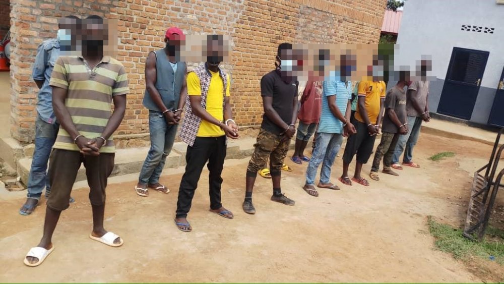 Some of suspects arrested on Sunday.  
