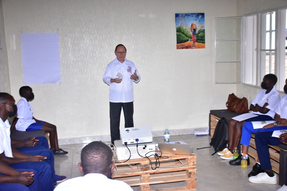 Ambassador of Israel to Rwanda, Dr. Ron Adam speaking at the launch of the program.  