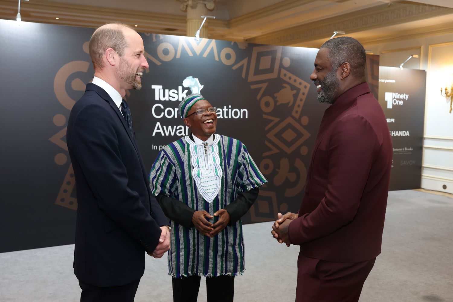 Renowned British actor Idris Elba was among high ranking dignitaries who attended the awarding ceremony.
