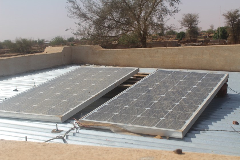 The solar powered women business block.