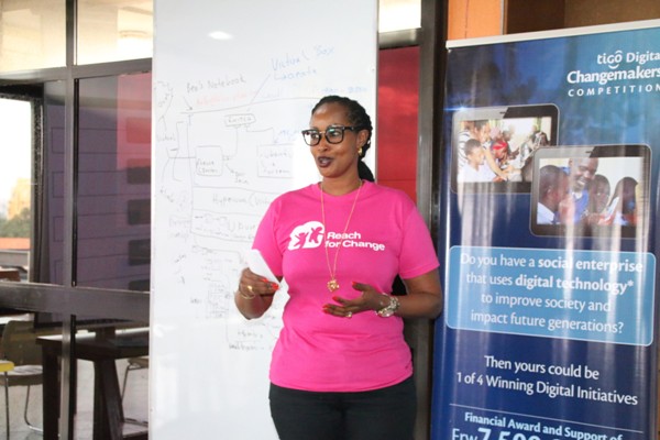 Tigo Deputy CEO, Chantal Kagame, officially launching the Tigo Digital Changemakers competition