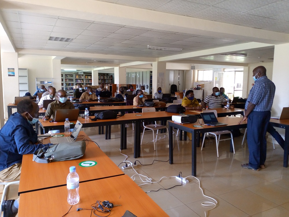 Prof. Wenceslas Nzabalirwa training lecturers.