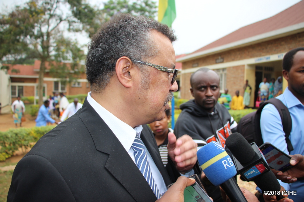 The World Health Organisation (WHO) Director General, Dr. Tedros Adhanom Ghebreyesus speaks to the media