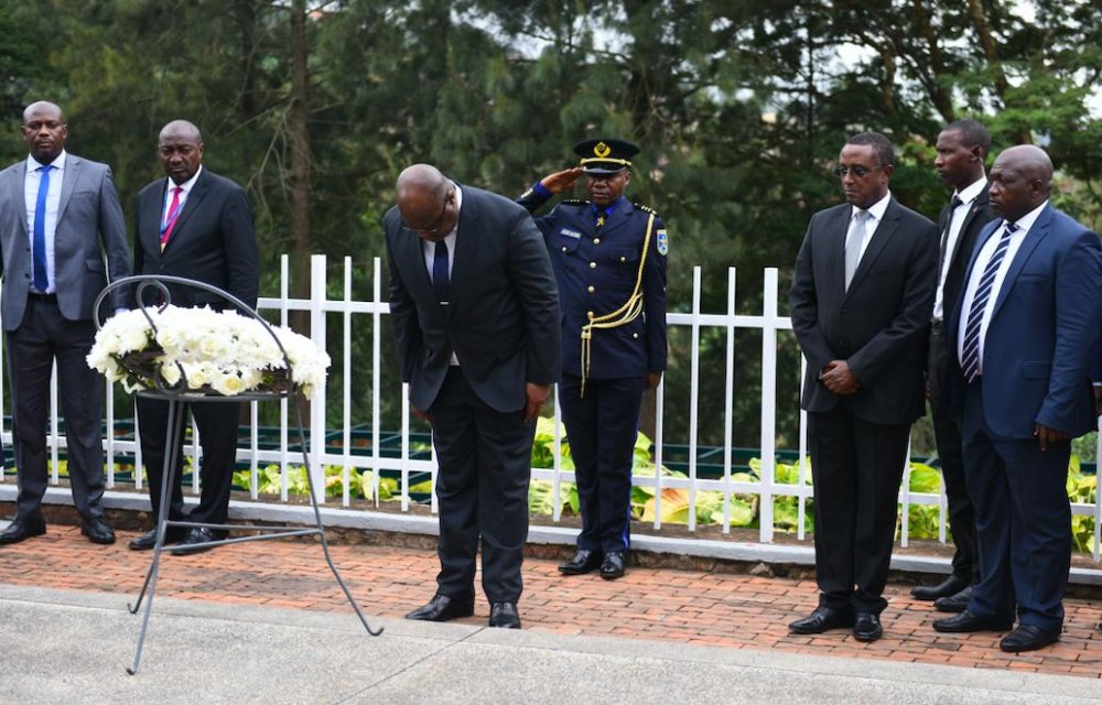 Paying respect to victims of the genocide laid to rest at Gisozi Memorial
