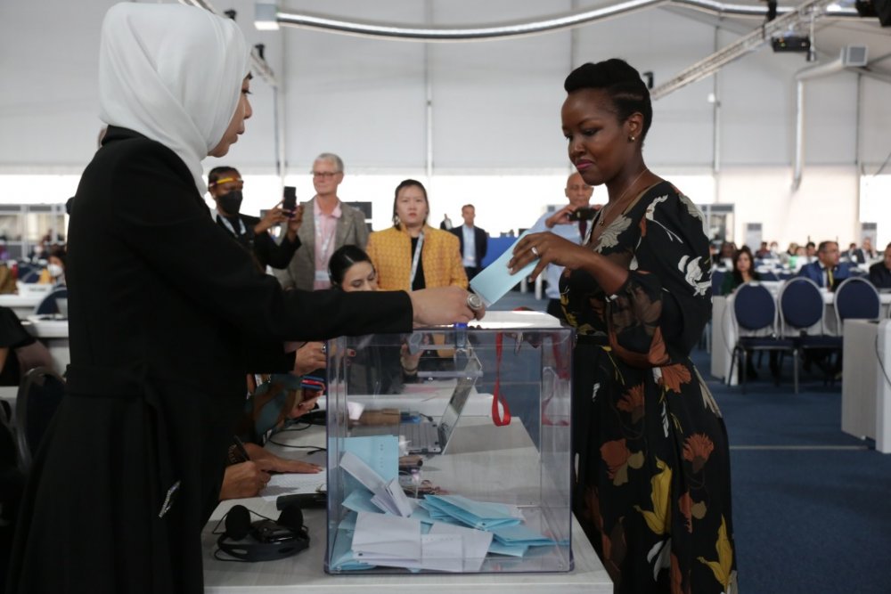 Rwanda's Minister of ICT and Innovation participated in the elections.