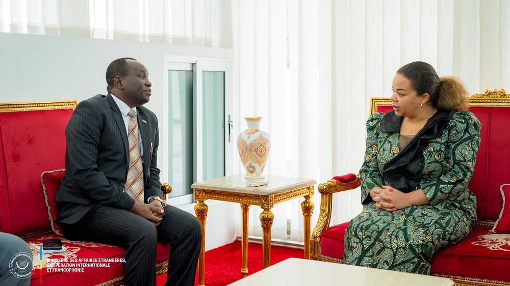 Uganda's Acting Chargé d’Affaires, Matata Twaha Magara met DRC’s Minister of Foreign Affairs, Thérèse Kayikwamba Wagne on December 18, 2024.