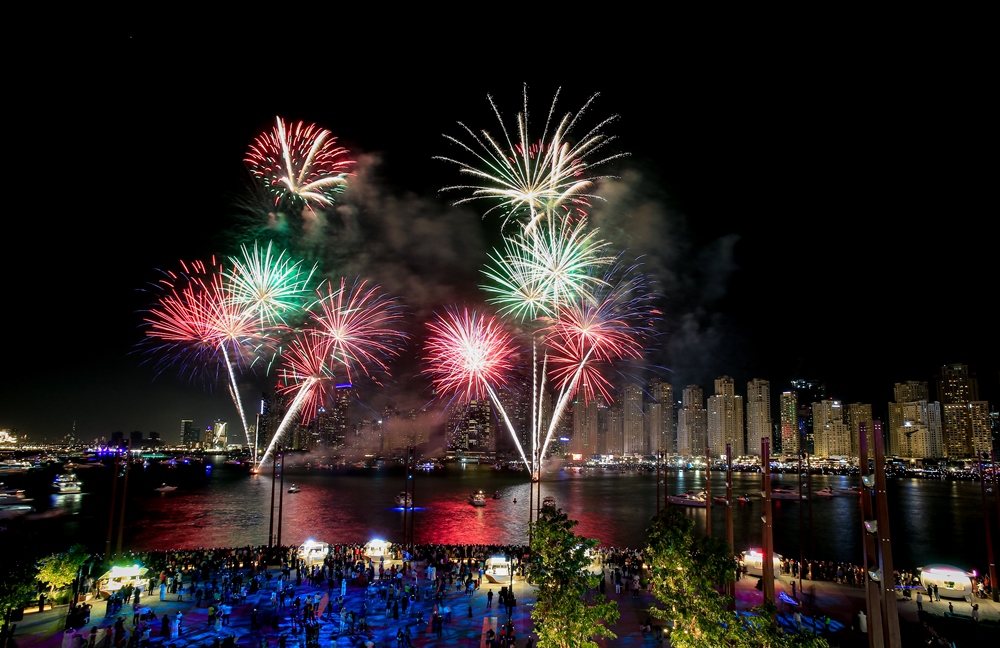 Fireworks are also displayed as part of  UAE National Day celebrations. 