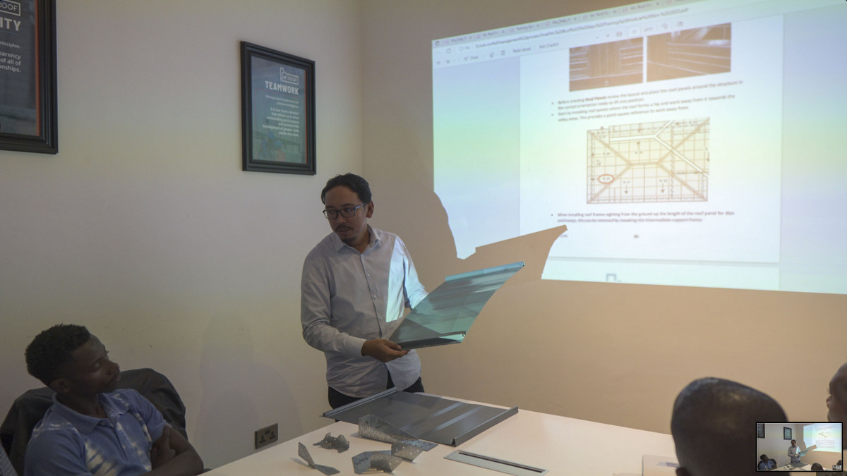 The training program places a particular spotlight on welding tiles, with the overarching goal of enabling participants to fortify roofs and address issues related to structural integrity effectively. 